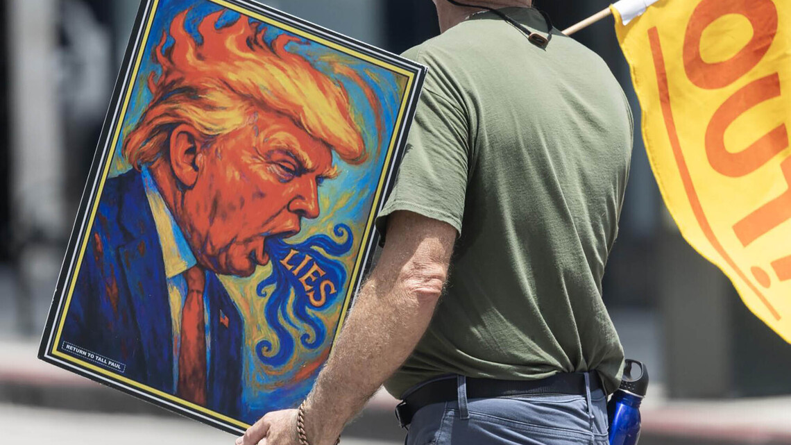 'It feels like it never ends - the evil': Pasadena demonstrators protest ICE shootings 