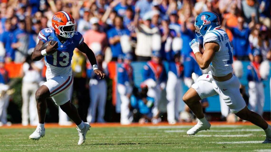 Baugh scores 3 TDs as No. 21 Florida knocks off No. 4 Ole Miss