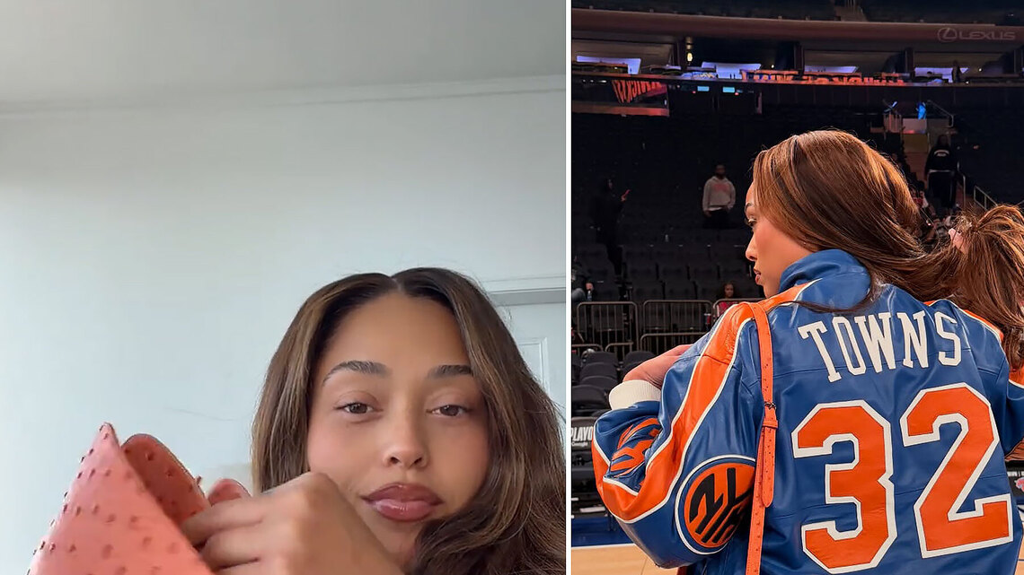Jordyn Woods Turns Her Lucky Knicks Purse Into Shoes After Bag Ban at MSG 