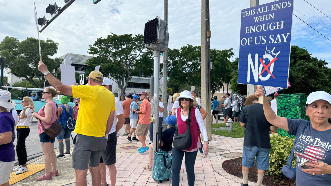Hundreds join 'No Kings' rallies to target Trump, urge voting Nov. 3 