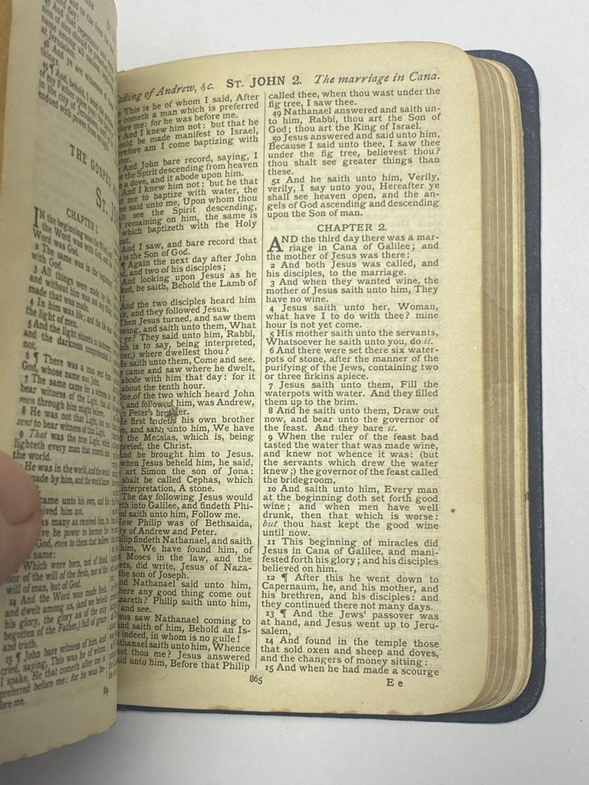  The regulation-issue bible, which many men carried close to their hearts, stopped the bullet, halting its deadly progress at page 685. (Hansons Auctioneers via SWNS) 