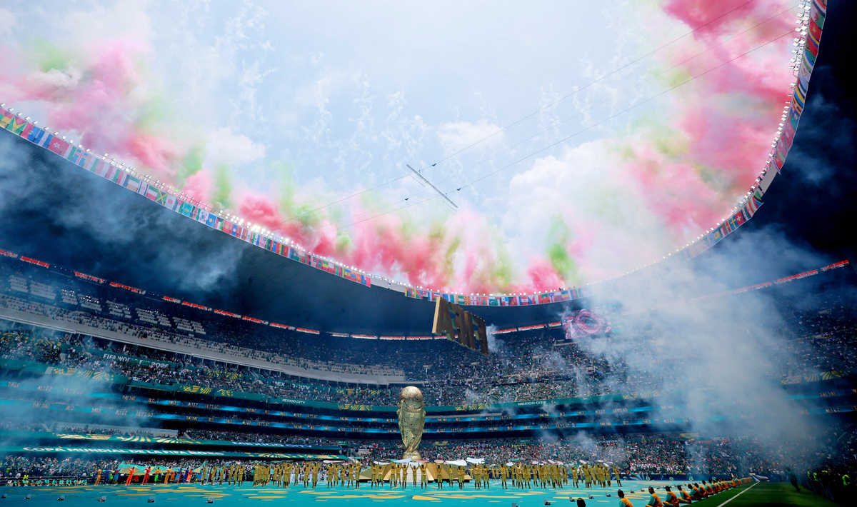 Soccer Football - FIFA World Cup 2026 - Group A - Mexico v South Africa - Estadio Azteca, Mexico City, Mexico - June 11, 2026 General view during the opening ceremony before the match REUTERS/Eloisa Sanchez