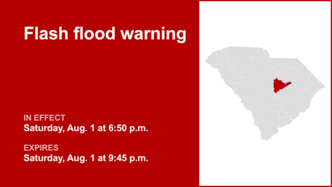 UPDATE: Flash flood warning in place for Sumter County Saturday night due to thunderstorms 