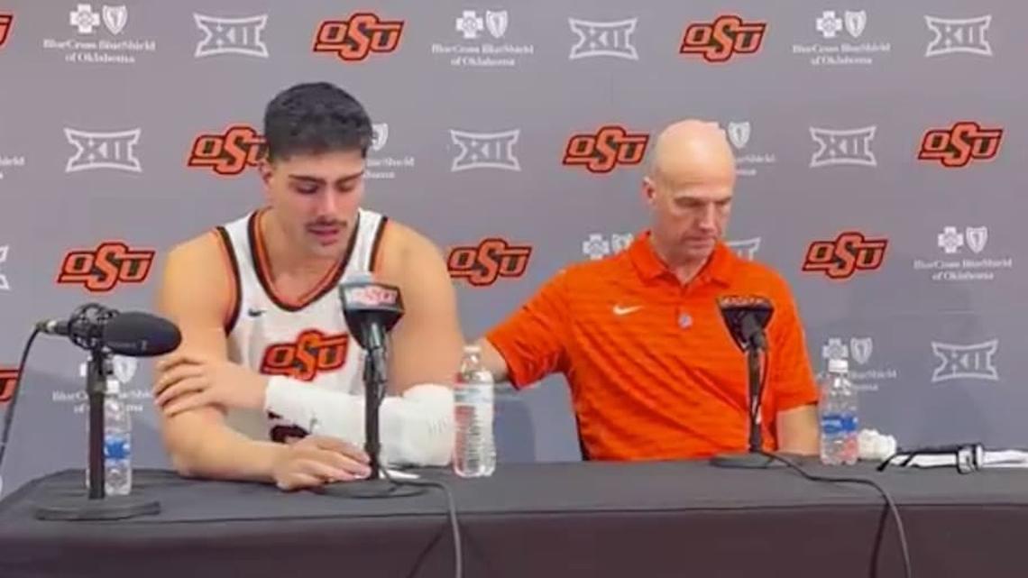 Oklahoma State Senior Gives Emotional Press Conference After Suffering Brutal Injury