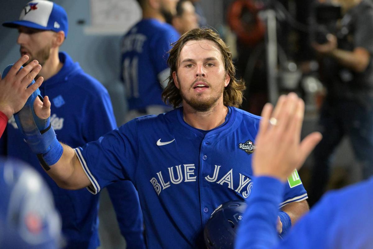  Toronto Blue Jays third baseman Addison Barger (47) © Jayne Kamin-Oncea-Imagn Images