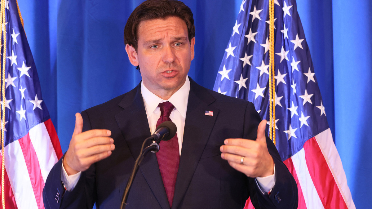 File art: Florida Gov. Ron DeSantis. Getty Images