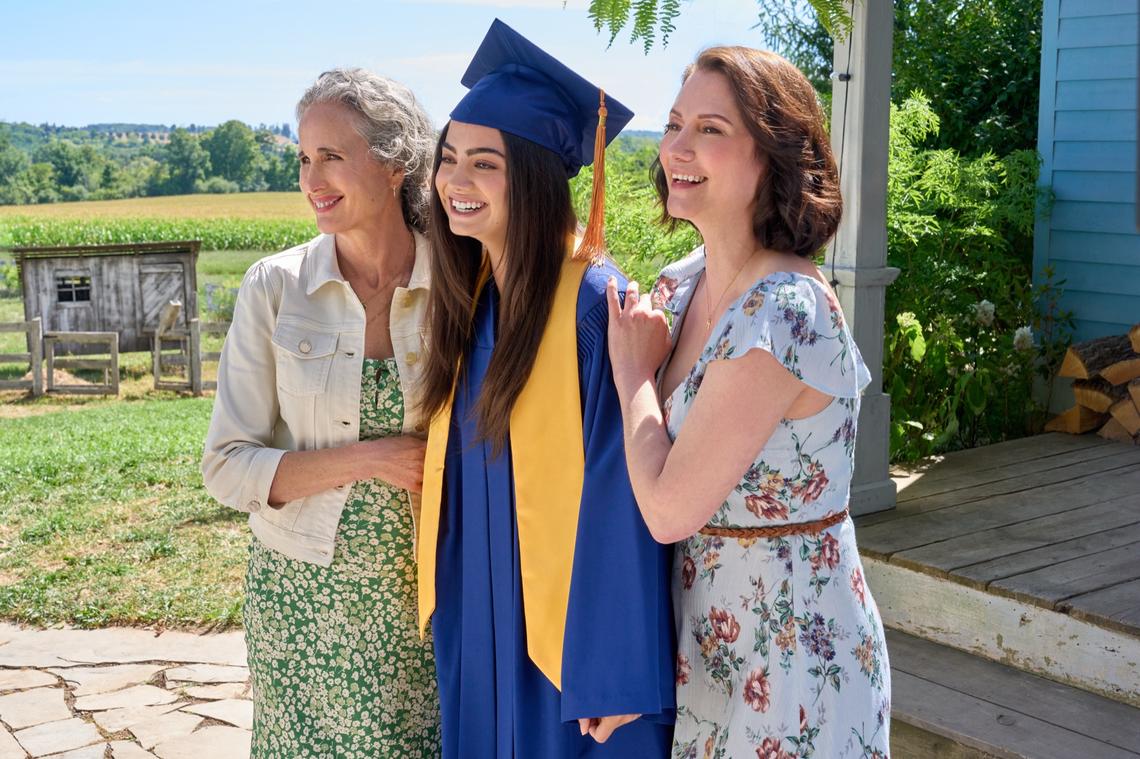  Andie MacDowell, Sadie Laflamme-Snow and Chyler Leigh as Del, Alice and Kat.Peter Stranks/Hallmark Media 