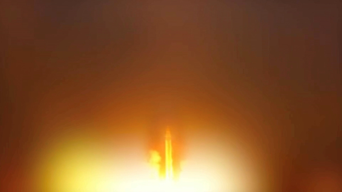 An Iranian missile is launched, as Iran's Revolutionary Guards said they had carried out attacks against a U.S. base in Jordan and 21 other targets in the Gulf on Wednesday in retaliation for American strikes around the Strait of Hormuz, from a location given as Tehran, Iran, released June 10, 2026, in this still image taken from a video.  WANA via Pool/via REUTERS