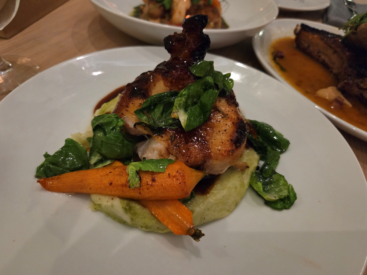 The DB-Signature Roasted Chicken is divine and butchered in such a way there's no bone.