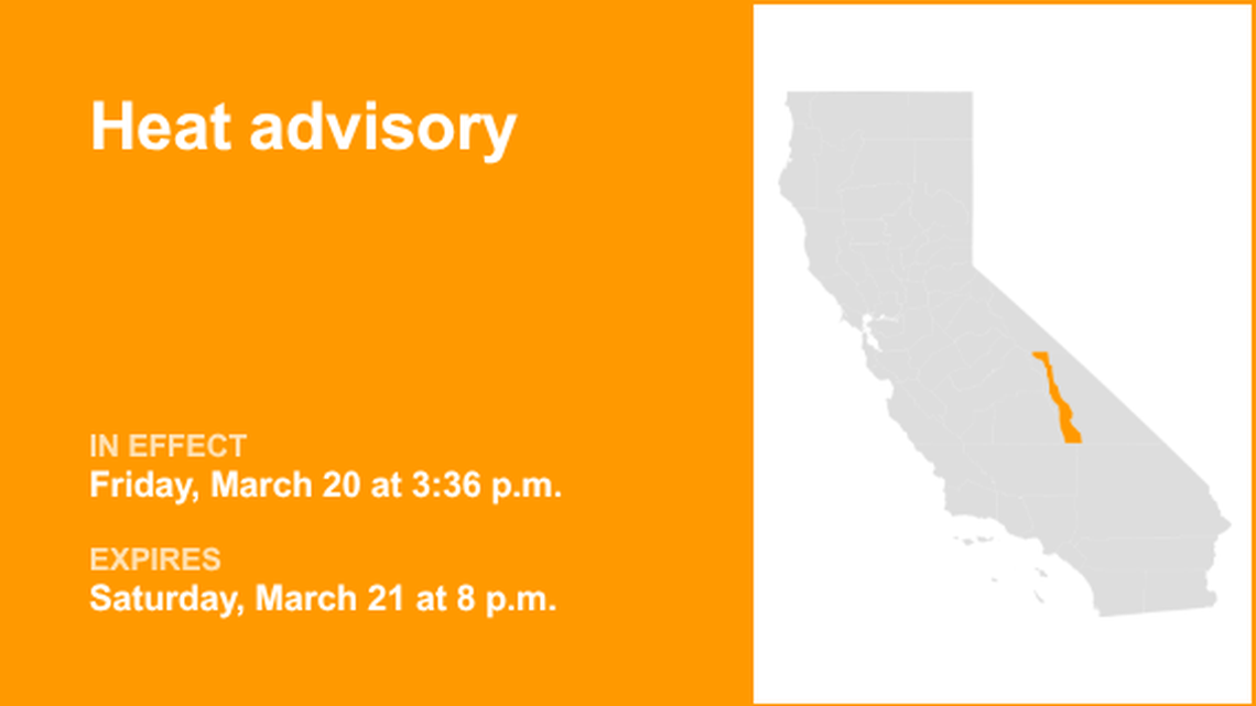 UPDATE: Heat advisory previously issued for Owens Valley will expire at 8 p.m. 