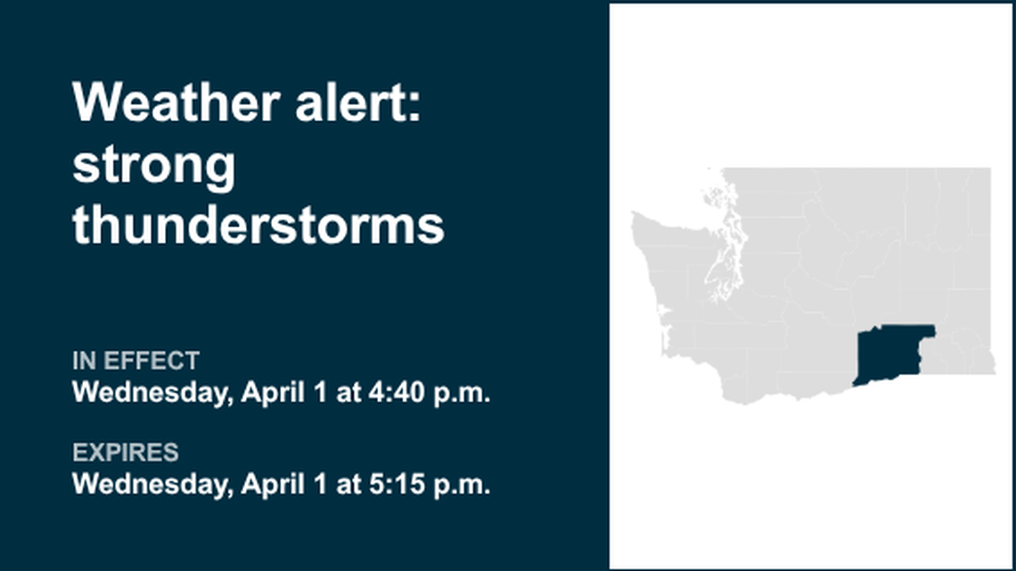 UPDATE: Prepare for strong thunderstorms in Eastern Washington Wednesday evening 