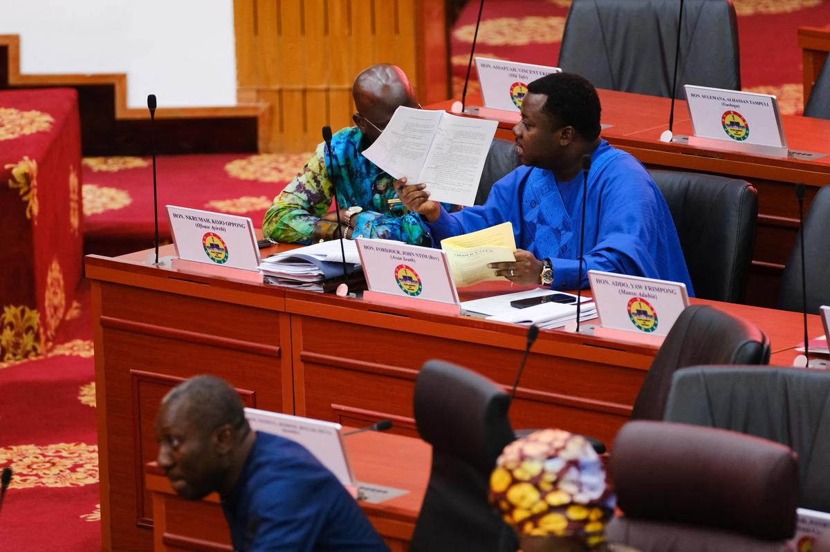 Ghanaian lawmakers attend a parliamentary session on the Human Sexual Rights and Family Values Bill in Accra, Ghana, May 29, 2026. REUTERS/Francis Kokoroko