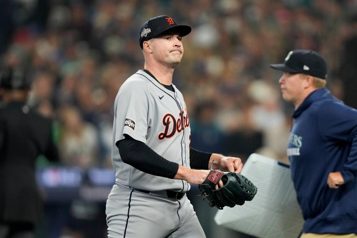  Detroit Tigers starting pitcher Tarik Skubal (29) © Stephen Brashear-Imagn Images