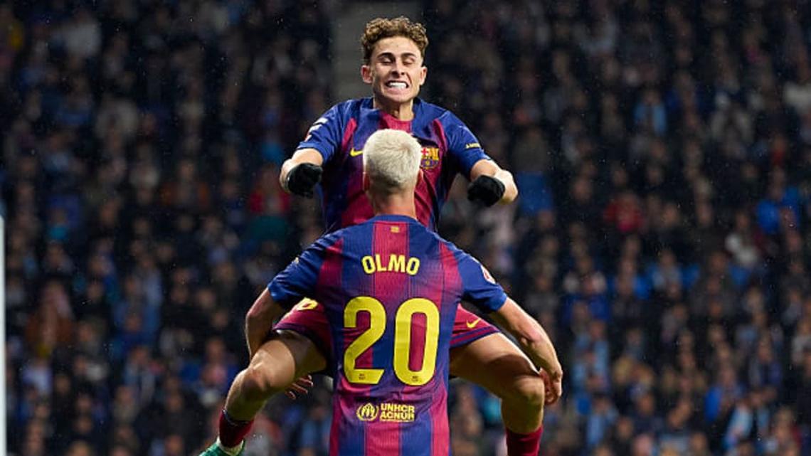  Fermín López (top) and Dani Olmo are not often included in the same XI. | Pedro Salado/Getty Images 