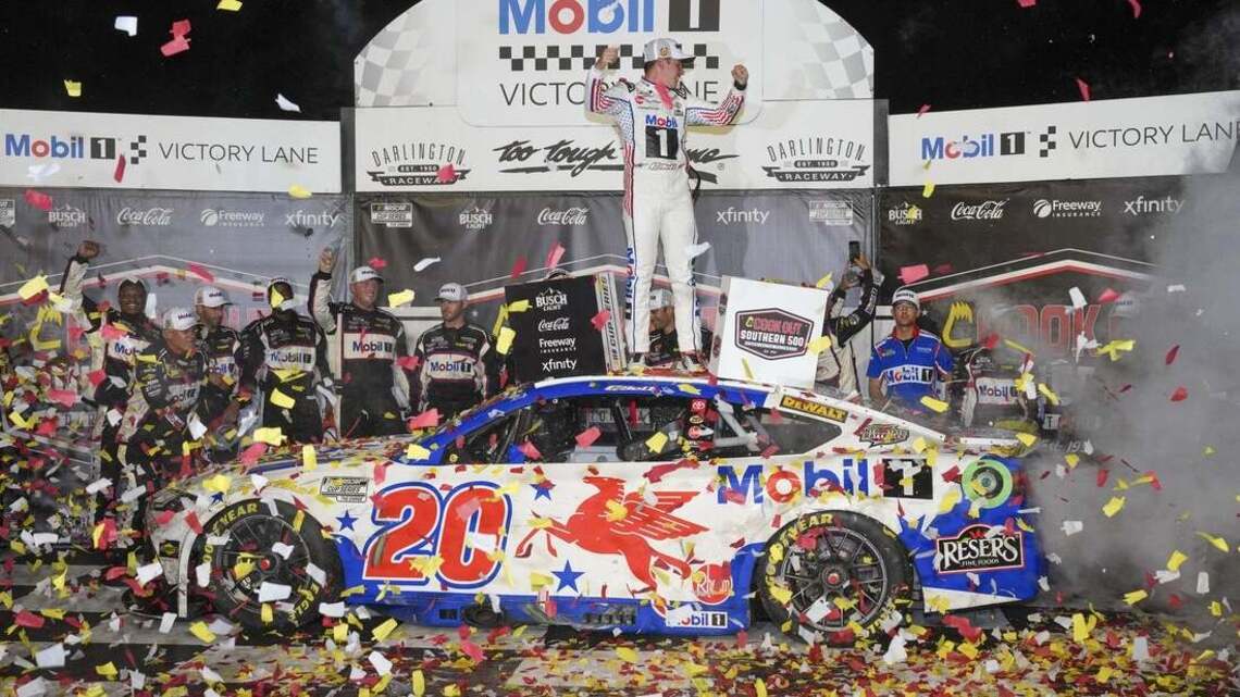 Bell passes Larson late to win NASCAR’s Southern 500