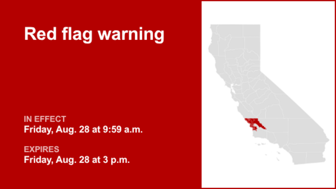 UPDATE: Red flag warning for Central Coast Friday afternoon - enhanced fire threat 