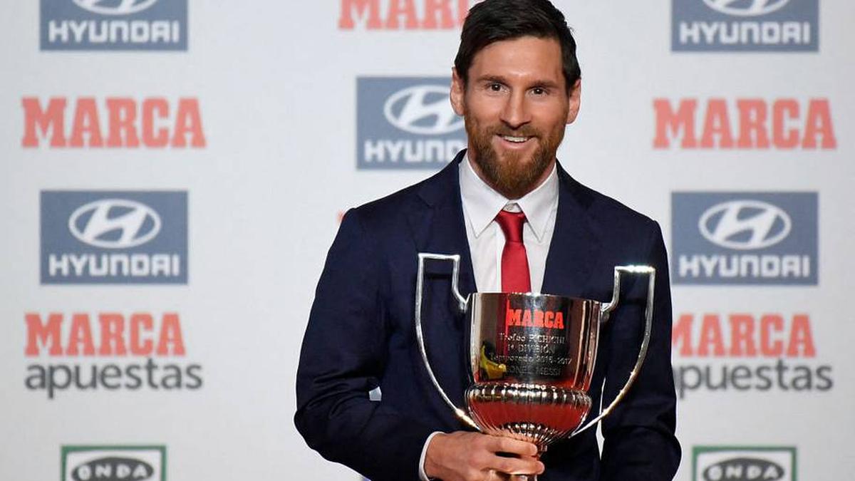  Lionel Messi won the Pichichi Trophy a record eight times. | Lluis Gene/AFP/Getty Images 