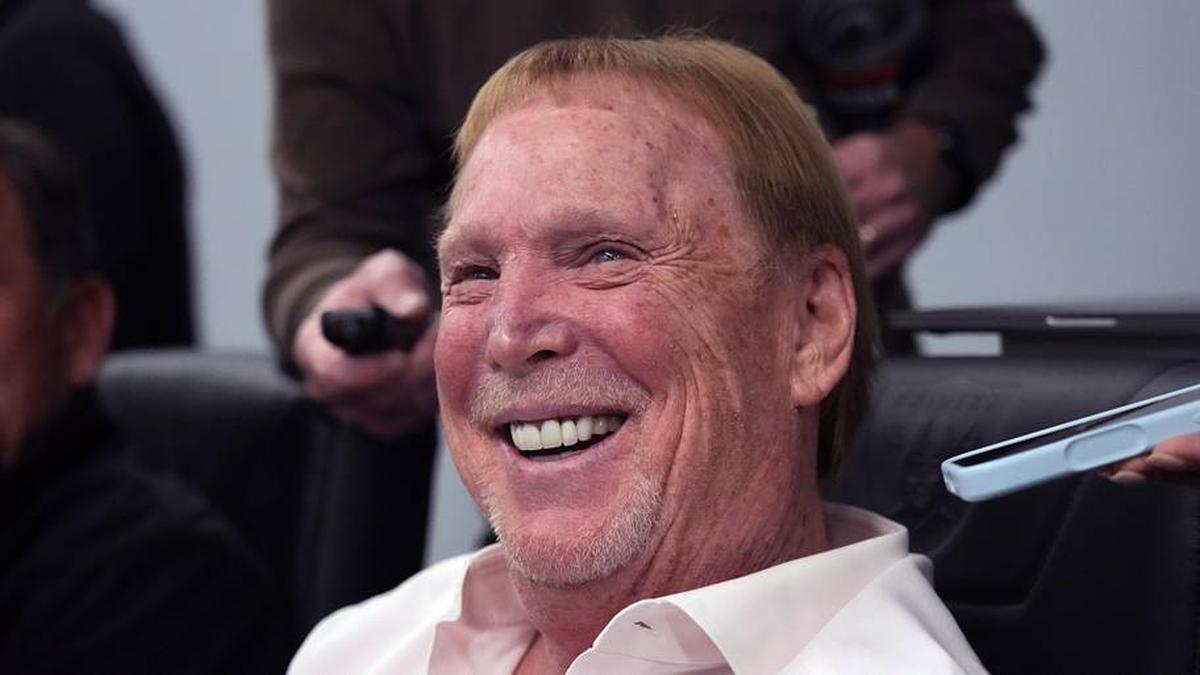  Feb 10, 2026; Henderson, NV, USA; Las Vegas Raiders owner Mark Davis at a press conference at Intermountain Health Performance Center. Mandatory Credit: Kirby Lee-Imagn Images | Kirby Lee-Imagn Images 