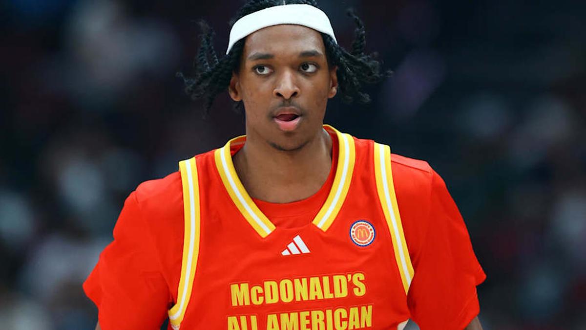  Mar 31, 2026; Glendale, AZ, USA; Darius Ratliff (13) during the McDonalds All American Boys Game at Desert Diamond Arena. Mandatory Credit: Mark J. Rebilas-Imagn Images | Mark J. Rebilas-Imagn Images 