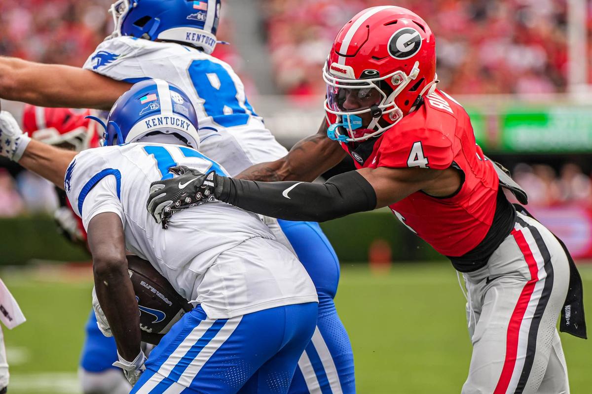  Georgia safety KJ Bolden is a versatile playmaker in the secondary. (Dale Zanine-Imagn Images)