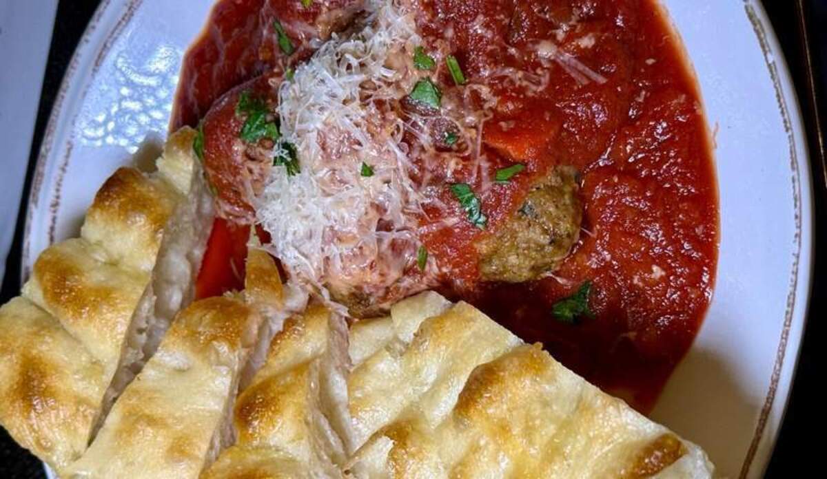  Girlfriends could eat lightly on getaway in Lubbock but — full disclosure — this rich red sauce hides the pasta underneath. Photo credit: Christine Tibbetts 