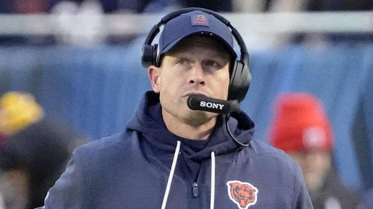  Jan 4, 2026; Chicago, Illinois, USA; Chicago Bears head coach Ben Johnson looks on from the sideline against the Detroit Lions during the first half at Soldier Field. Mandatory Credit: David Banks-Imagn Images | David Banks-Imagn Images 