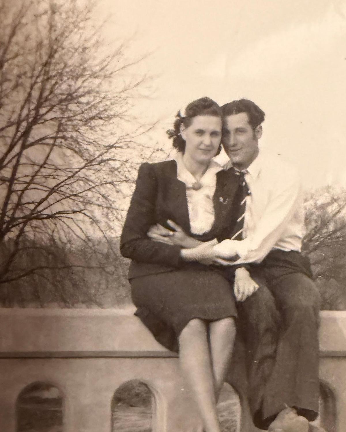  Otis Bryant wrote love letters to his wife while he was stationed in Europe, even sending a dried flower for their wedding anniversary. (Photo courtesy of the author) 