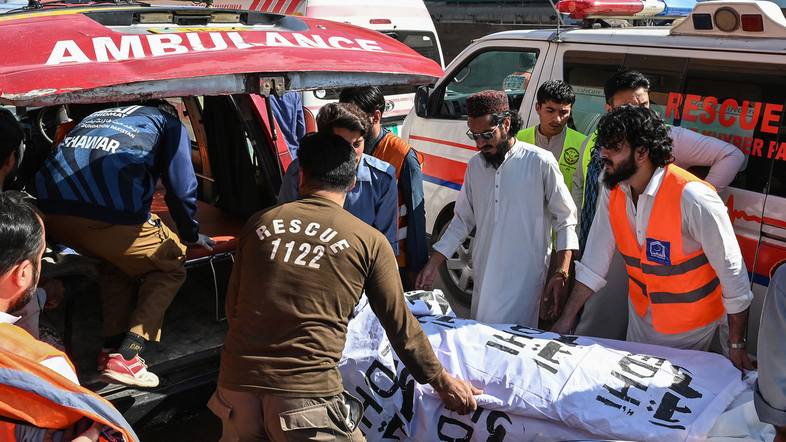 School roof collapse in Pakistan kills 34 children and a teacher