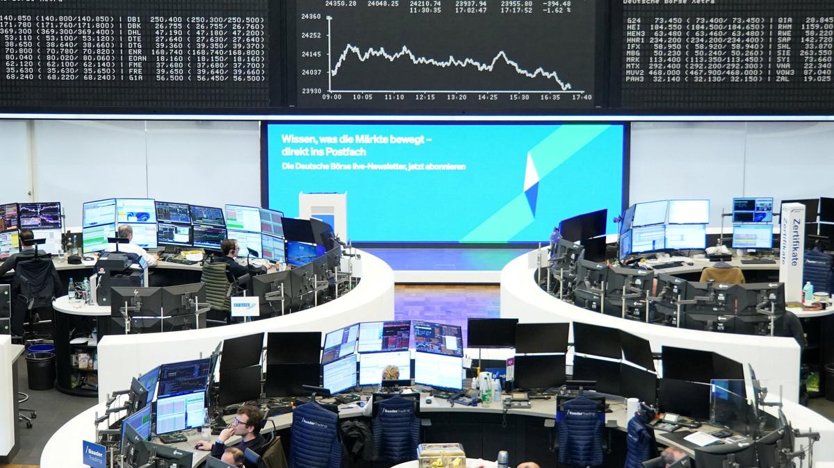 The German share price index DAX graph is pictured at the stock exchange in Frankfurt, Germany, May 12, 2026.     REUTERS/staff