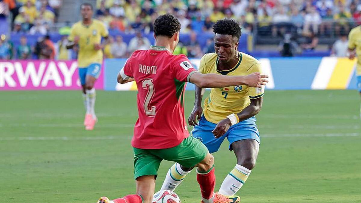  Brahim Díaz (left) and Vinicius Junior both were influential for their respective teams on Saturday. | Marcel Bonte/Soccrates/Getty Images 
