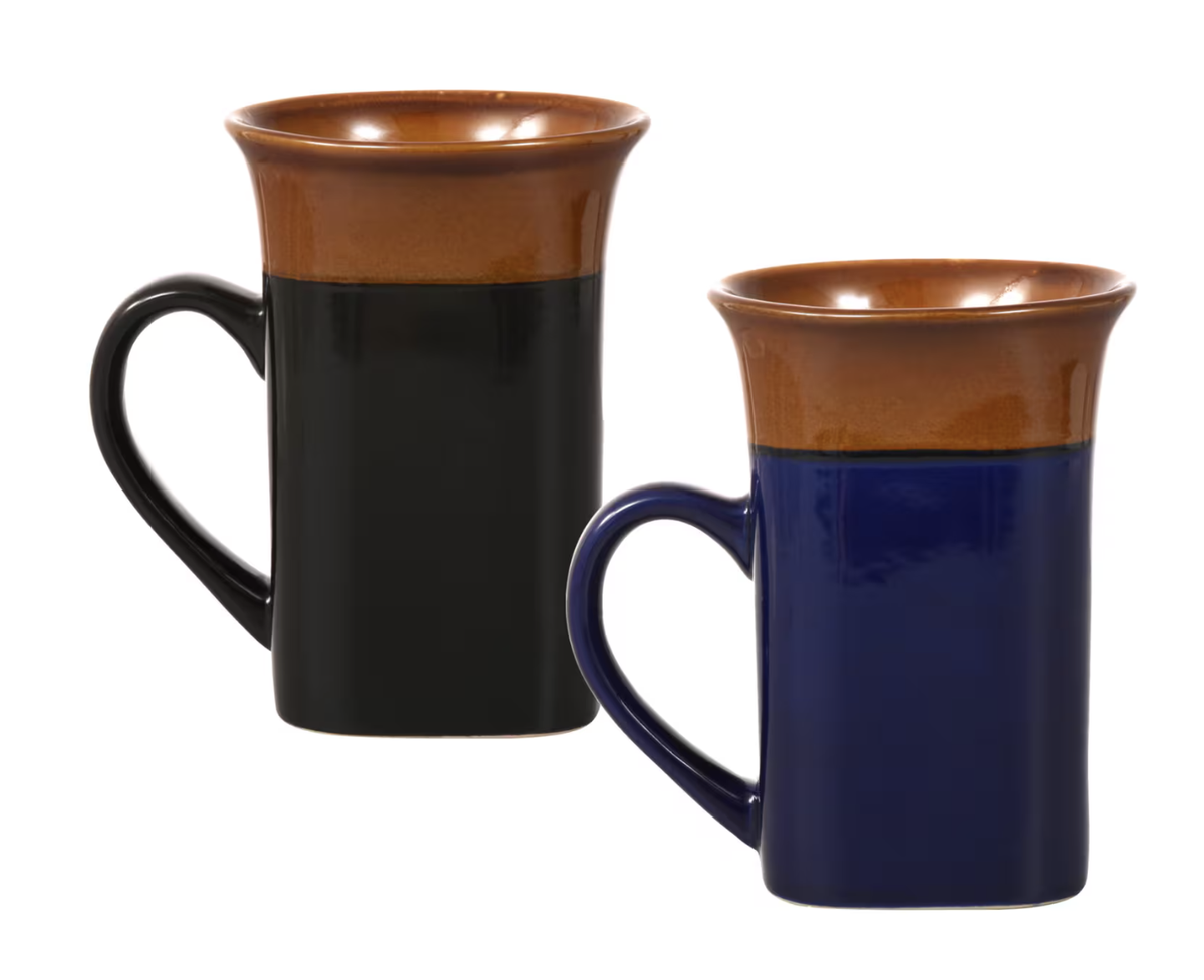Two-Tone Flared-Rim Stoneware MugsCourtesy of Dollar Tree