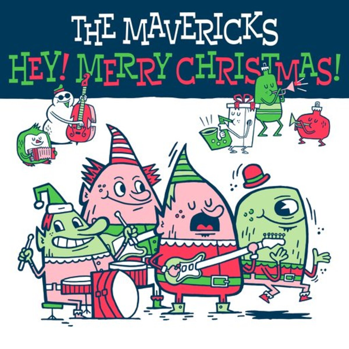 “Hey! Merry Christmas,” is the holiday album by The Mavericks. (Mono Mundo Recordings via AP)