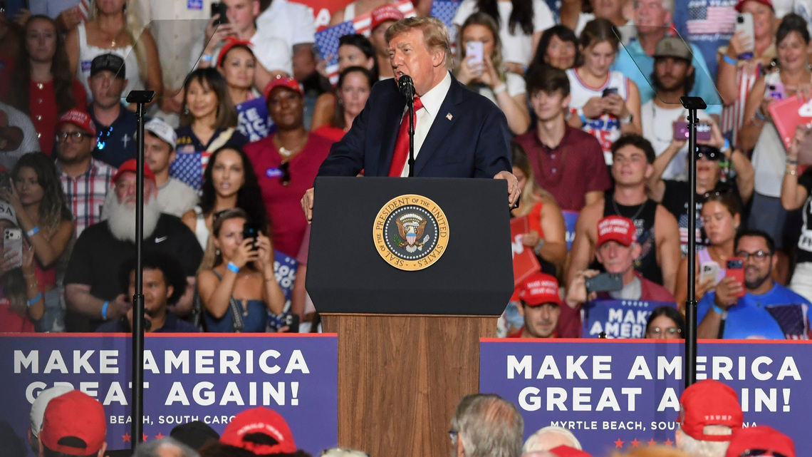 Trump calls Iran 'little detour,' and touts economy in South Carolina 