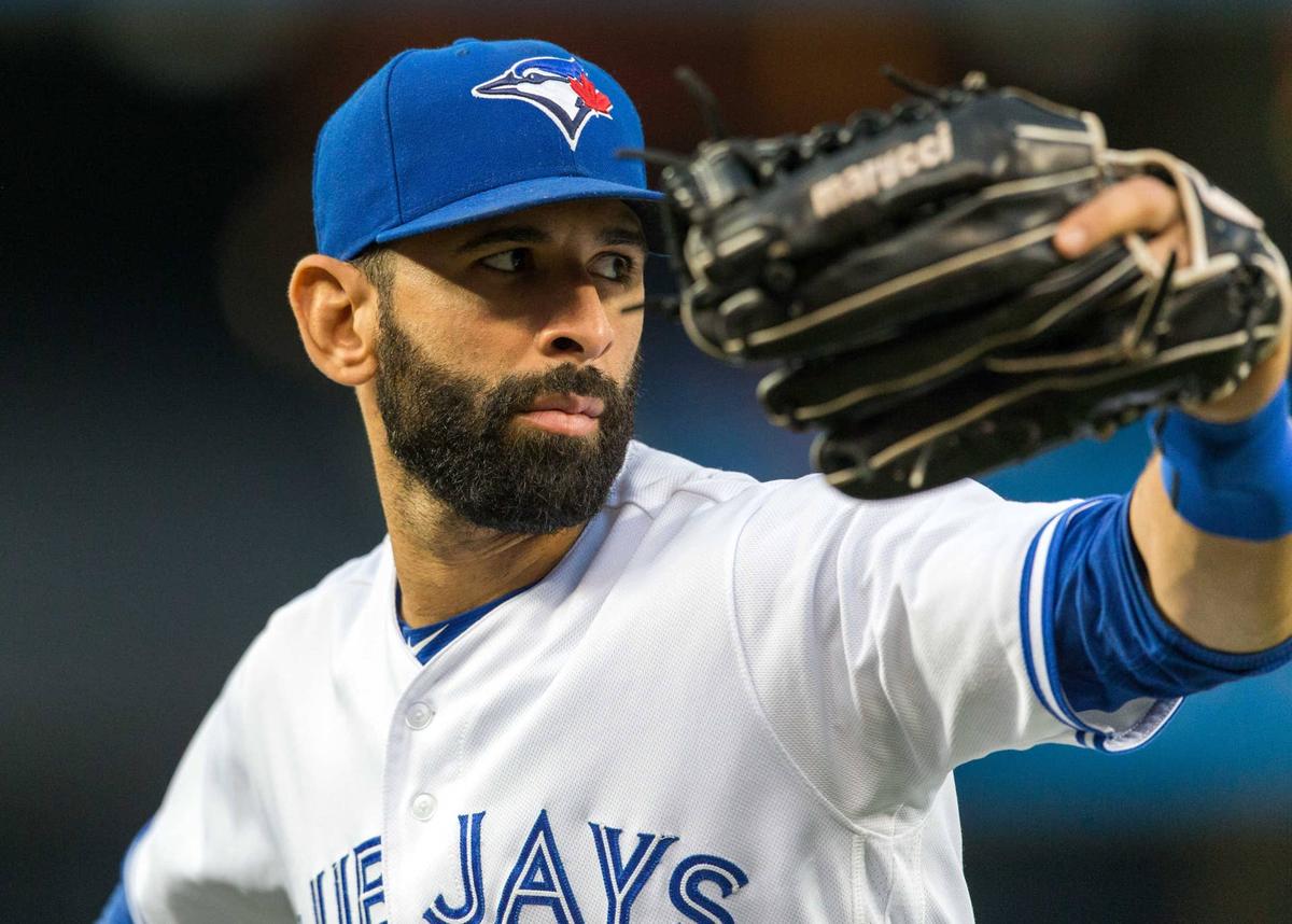  Toronto Blue Jays right fielder Jose Bautista throws around the ball prior to an MLB game at Rogers Centre. Kevin Sousa-USA TODAY Sports via Imagn Images 