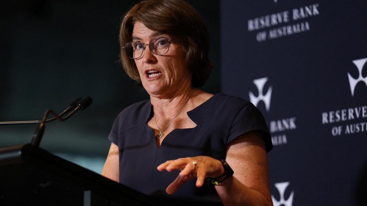 Governor of the Reserve Bank of Australia Michele Bullock speaks during a press conference, in Sydney, Australia, March 17, 2026. REUTERS/Hollie Adams
