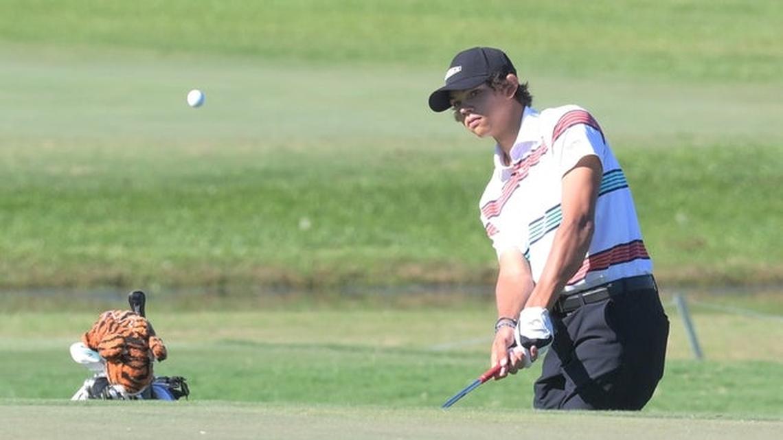 Charlie Woods falls well back in Team TaylorMade title defense