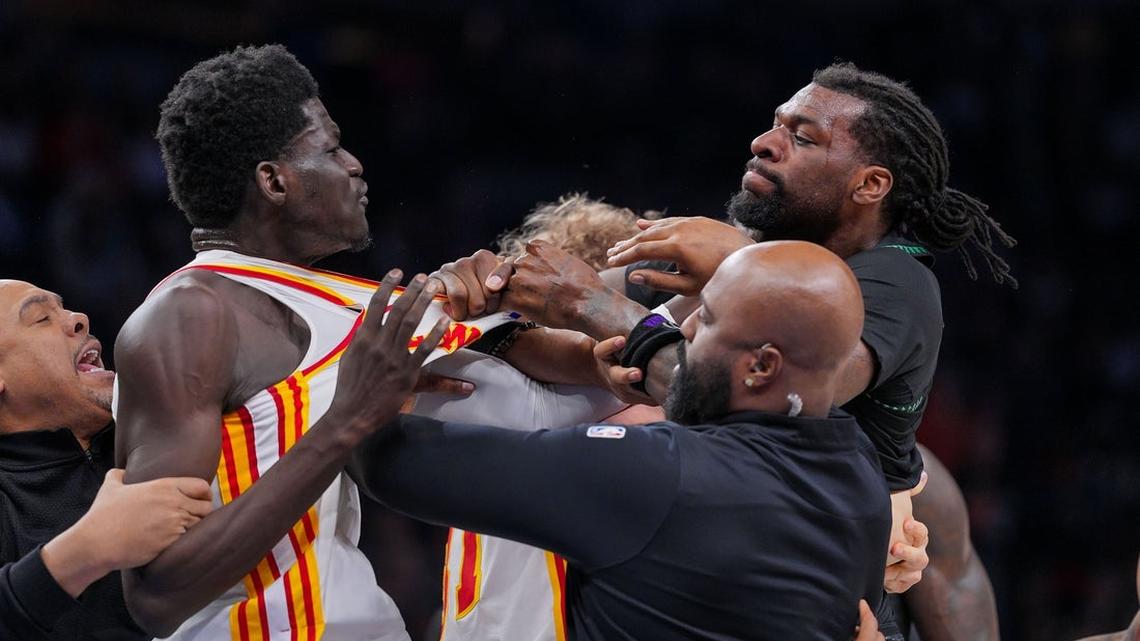NBA fines Hawks' Mouhamed Gueye, Wolves' Naz Reid $35K for altercation 