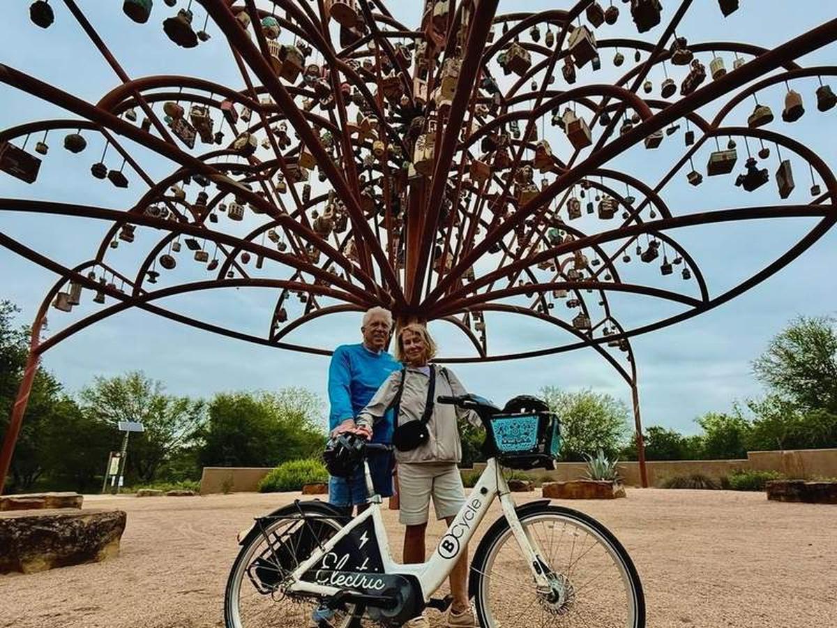  Paused beneath Árbol de la Vida, where hundreds of community-crafted pieces tell the story of San Antonio's past and present. Photo courtesy of the author 