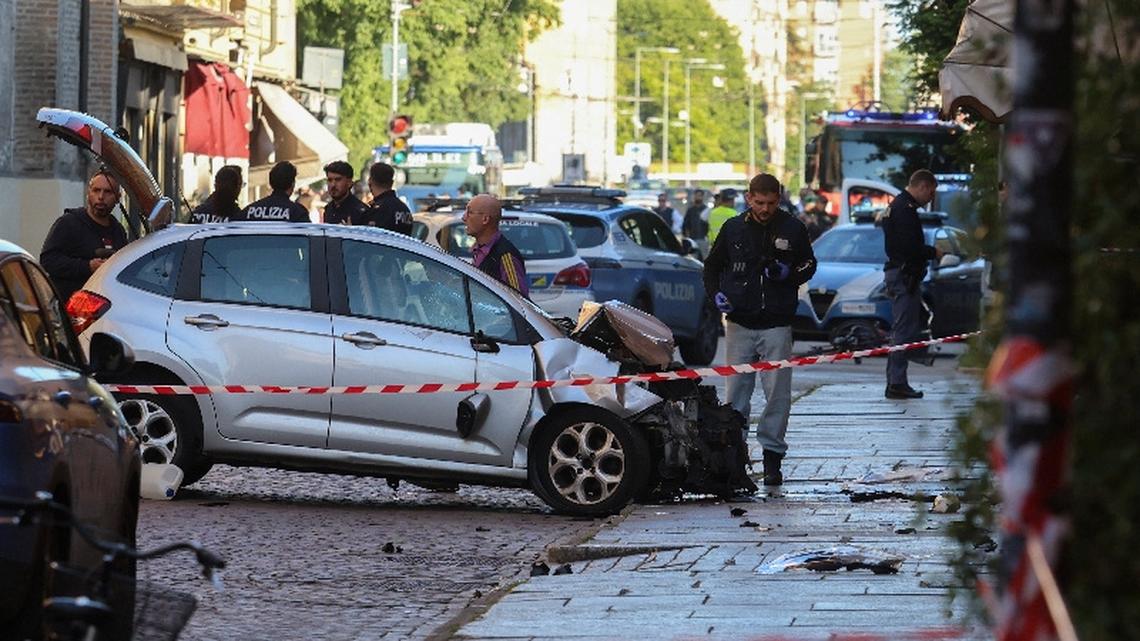 At least eight injured as car rams into pedestrians in Italian city of Modena 