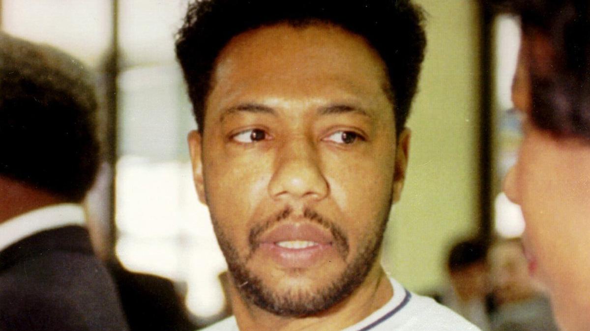 Larry Hoover, founder of the Gangster Disciples, attends an annual parole hearing on Aug. 31, 1995, at Dixon Correctional Center in Dixon, Illinois. (John Dziekan/Chicago Tribune/TNS)