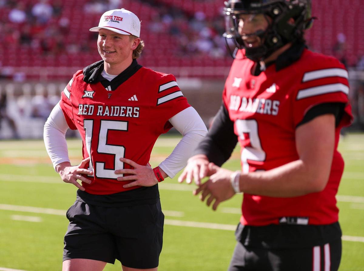  Will Hammond looks on before the Texas Tech football team's spring game, Friday, April 17, 2026, at Jones AT&T Stadium. © Nathan Giese/Avalanche-Journal / USA TODAY NETWORK via Imagn Images