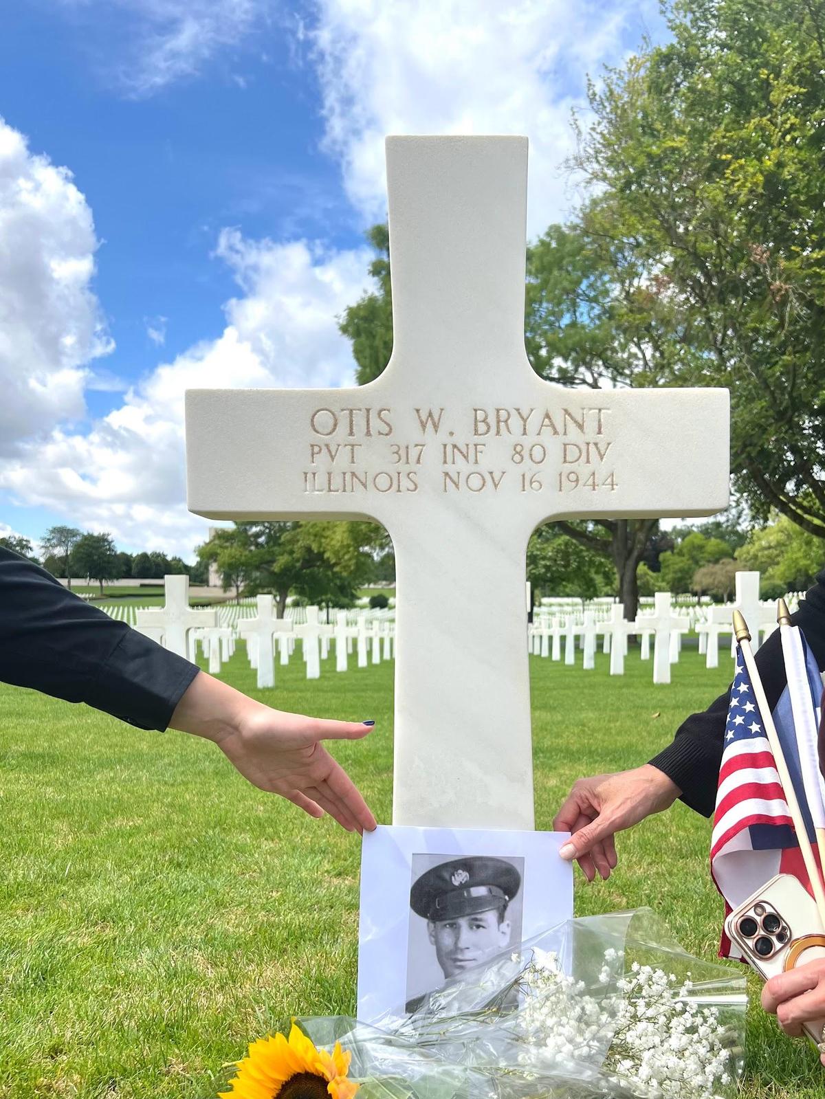  Otis Bryant died from a shrapnel wound in France and is buried at the Lorraine American Cemetery. (Photo courtesy of Gina Wolf) 