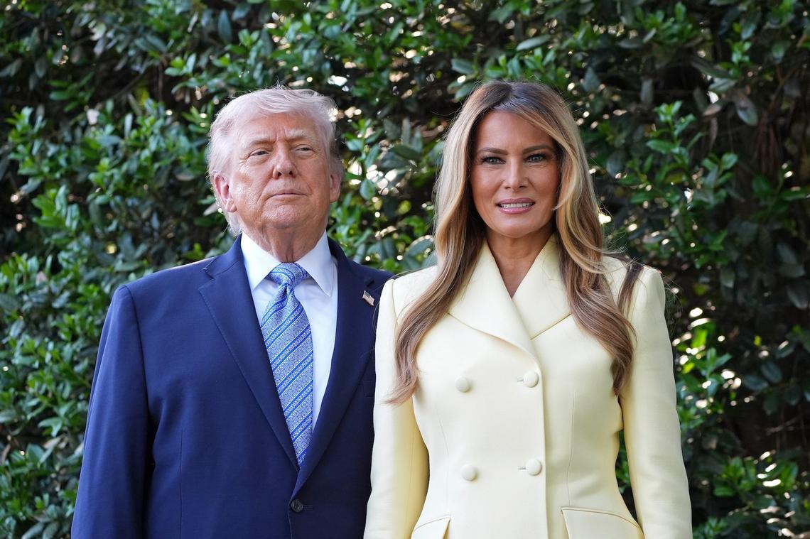  Donald Trump and first lady Melania Trump on April 27.Getty Images/AP Photo/Alex Brandon, Pool 