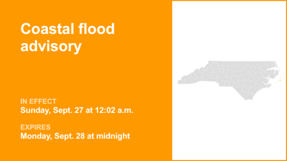 UPDATE: The current coastal flood advisory will expire at midnight 