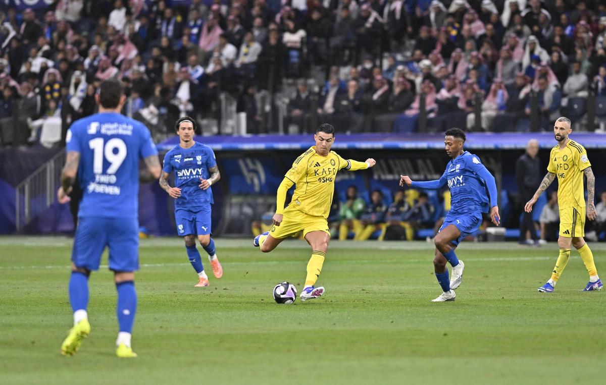  Cristiano Ronaldo during the Saudi Pro League match between Al Hilal and Al Nassr at Al Mamlakah Arena Stadium in Riyadh, Saudi Arabia, on January 12, 2026. (Photo by Mohammed Saad/Anadolu via Getty Images)