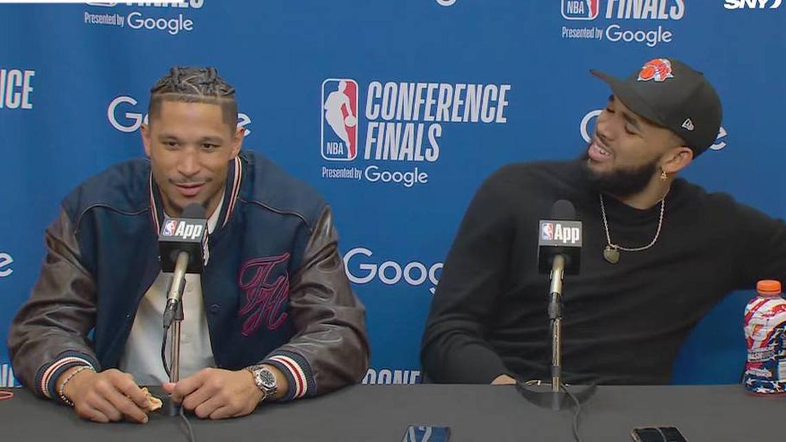 A Pizza, a Rant and a Curse: Josh Hart, Jalen Brunson Interviews Had It All After Knicks' Game 2 Win