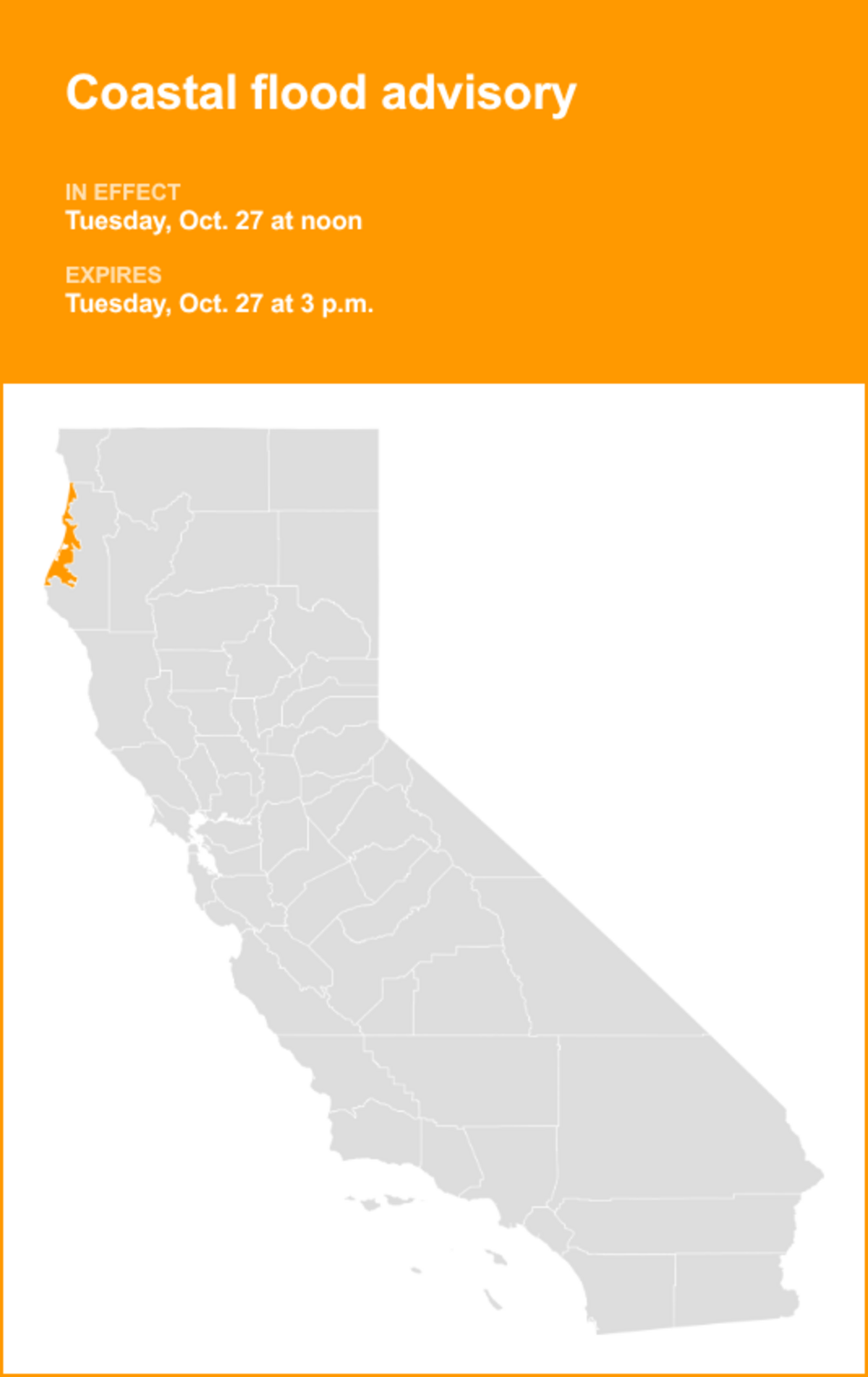 UPDATE: Coastal flood advisory affecting Northern Coastal Humboldt ...