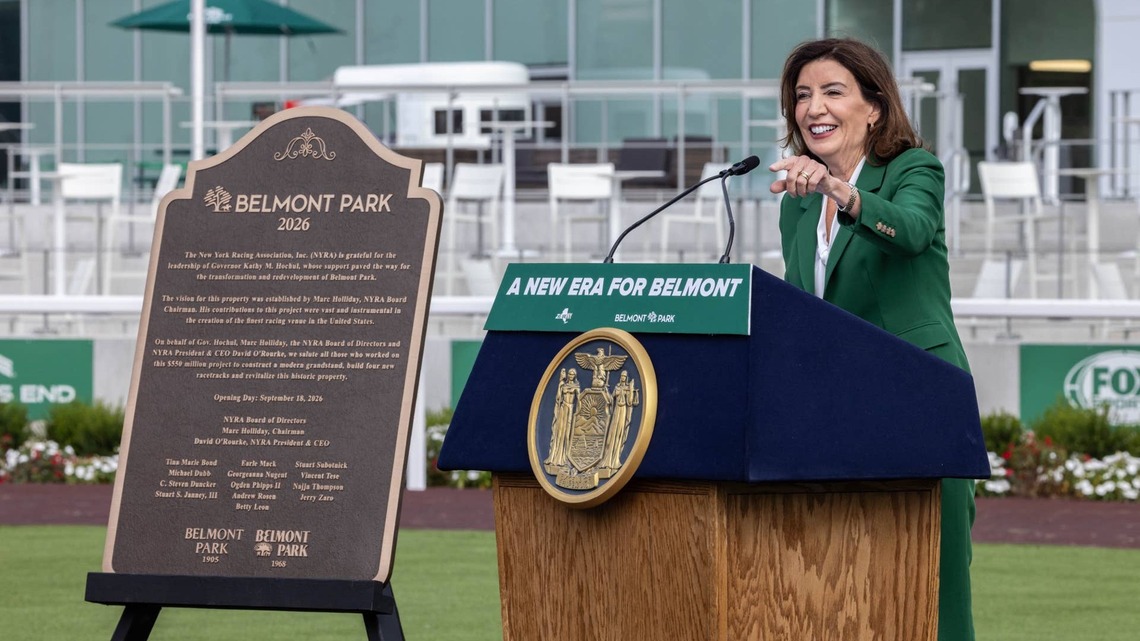 A New Era: Governor Hochul Cuts The Ribbon To Reopen Belmont Park Following Three-Year Reconstruction 