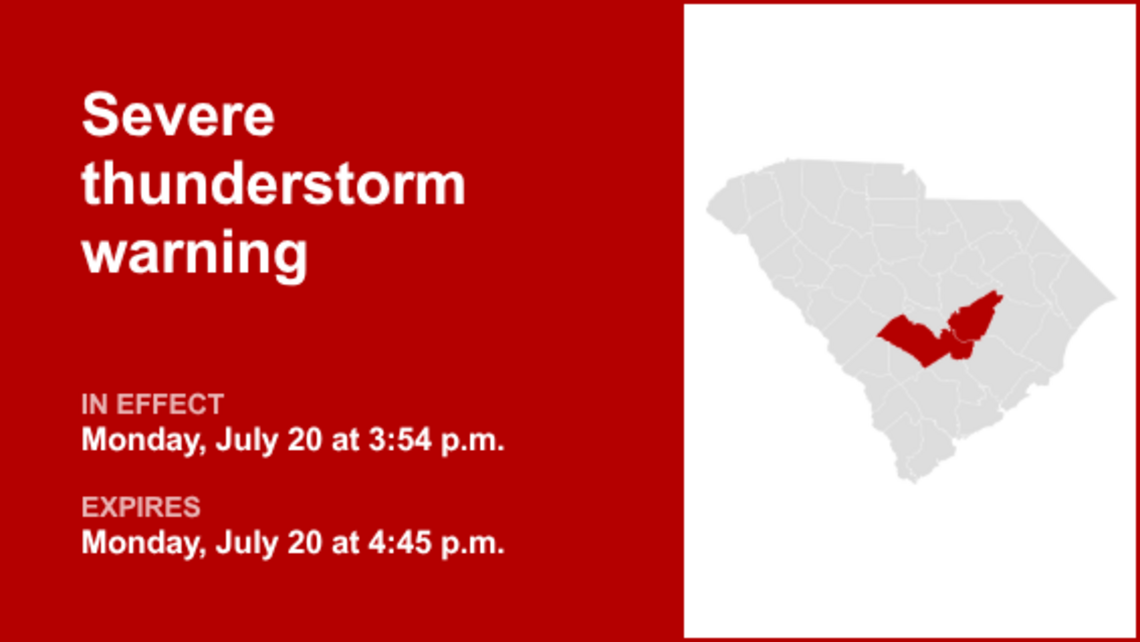UPDATE: Damaging winds foreseen with thunderstorms in Clarendon County Monday 