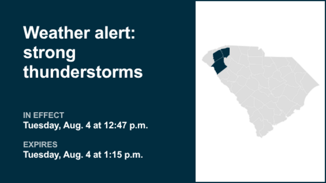 UPDATE: Weather alert for Anderson County Tuesday evening - wind gusts reaching 40 mph 
